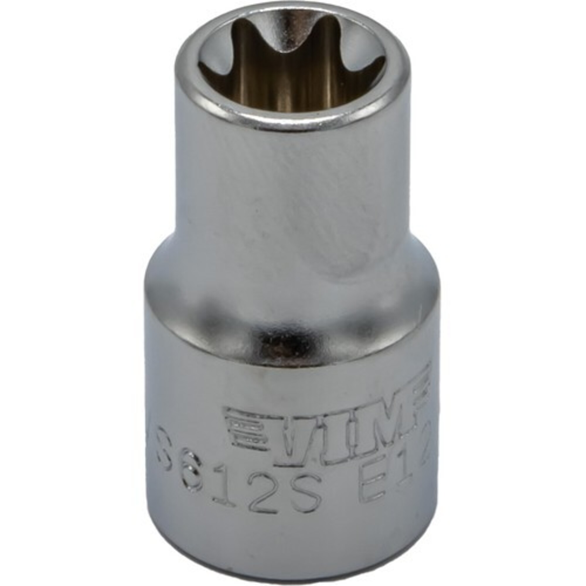 VIM Tools E12 TORX Socket — 3/8in. Square Drive, Satin Chrome, Model# VIMVS612S